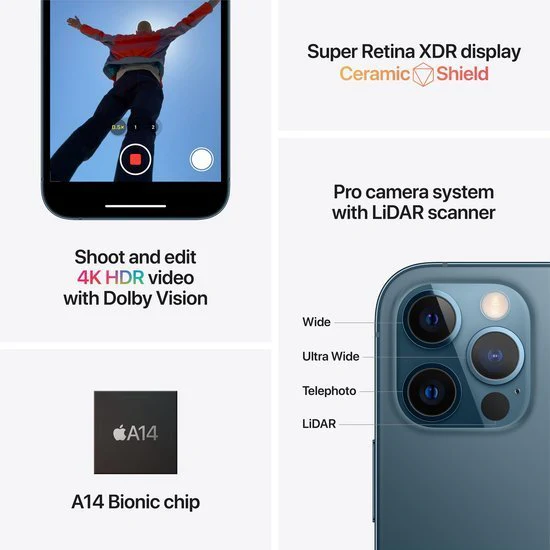 iPhone 12 Pro 128GB Ocean Blue Refurbished 5* M - Image 4