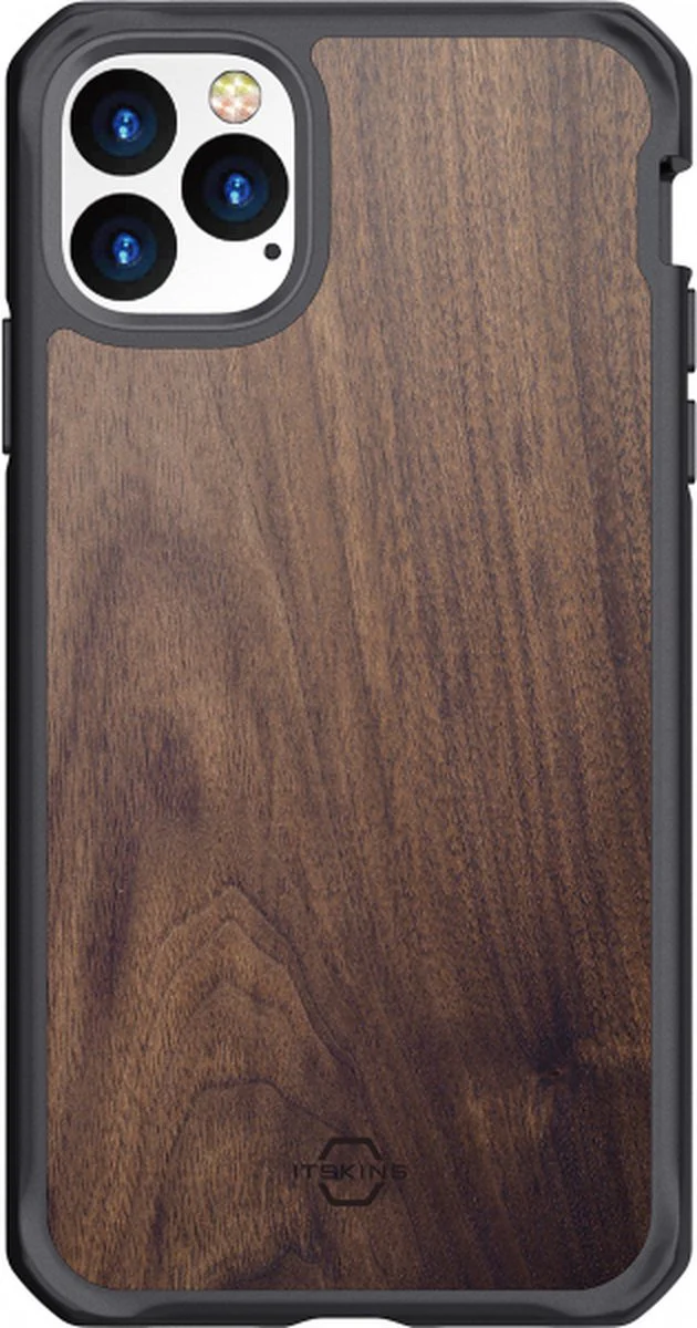ITSKINS iPhone 11 Pro Level 2 HybridFusion Dark Wood - Image 2