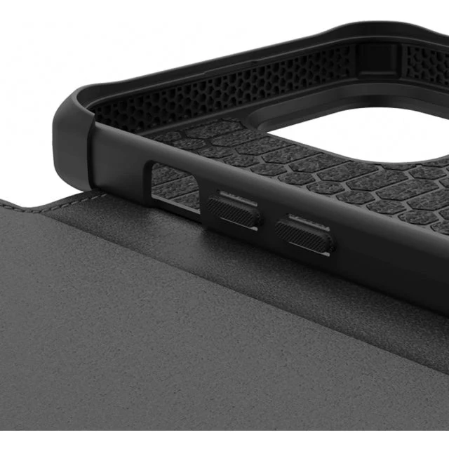 ITSKINS iPhone 13 Pro Level 2 HybridFolio Leather Pure Black - Image 2