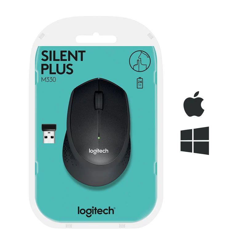 LOGITECH WIRELESS MOUSE M330 BLACK - Image 3