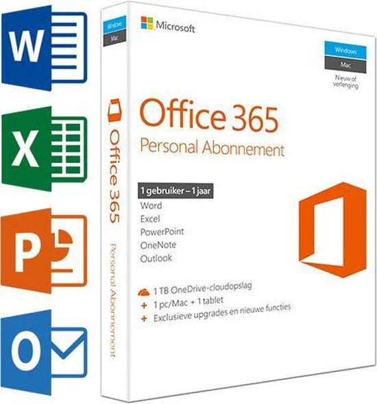 Microsoft 365 Personal Copilot 1-PC/MAC 1 jaar