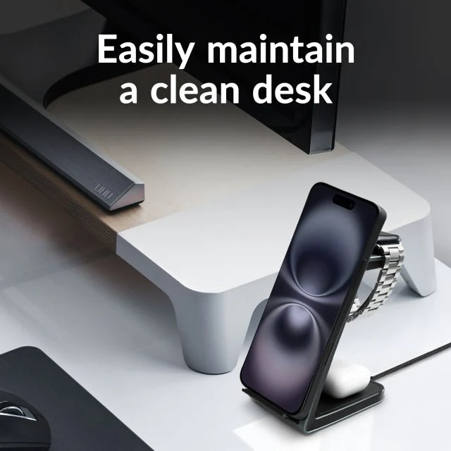 Mobilize 3in1 Aluminium Wireless Charger Station 15W USB-C - Image 3
