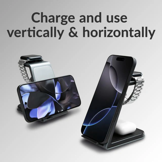 Mobilize 3in1 Aluminium Wireless Charger Station 15W USB-C - Image 5