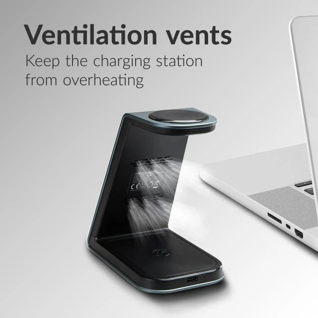 Mobilize 3in1 Aluminium Wireless Charger Station 15W USB-C - Image 6