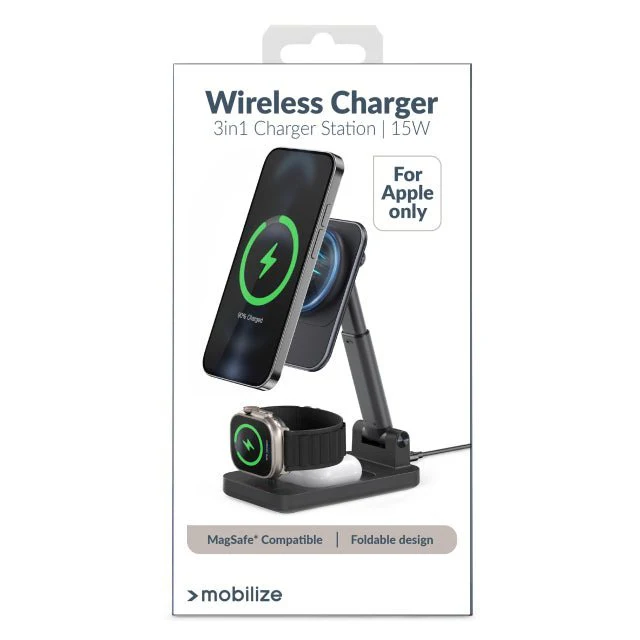 Mobilize 3in1 Charger Station MagSafe Compatible 15W Black - Image 9