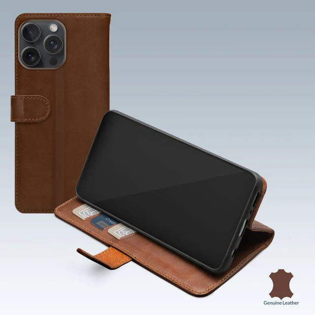 Mobilize Leather Wallet Apple iPhone 15 Pro Max Brown - Image 4