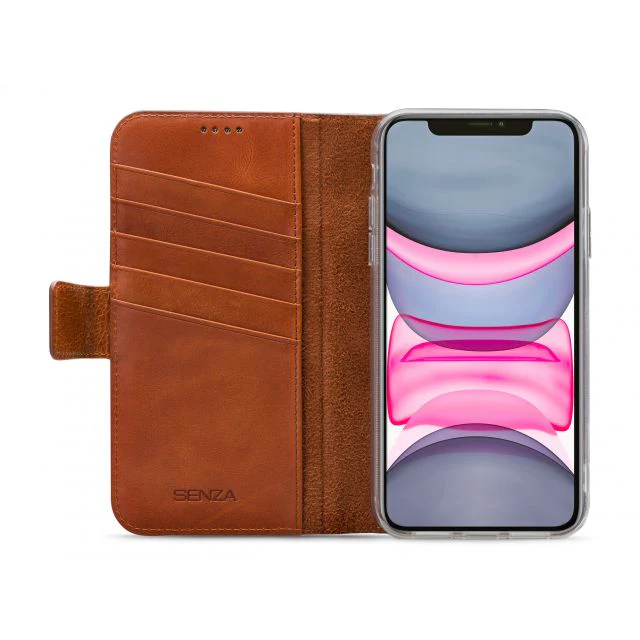 Senza Desire Leather Wallet Apple iPhone 11/XR Burned Cognac - Image 2