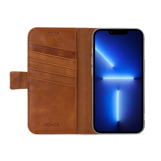 Senza Desire Leather Wallet Apple iPhone 13 Pro Burned Cognc - Image 2
