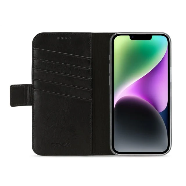 Senza Desire Leather Wallet iPhone 14 Deep Black - Image 2