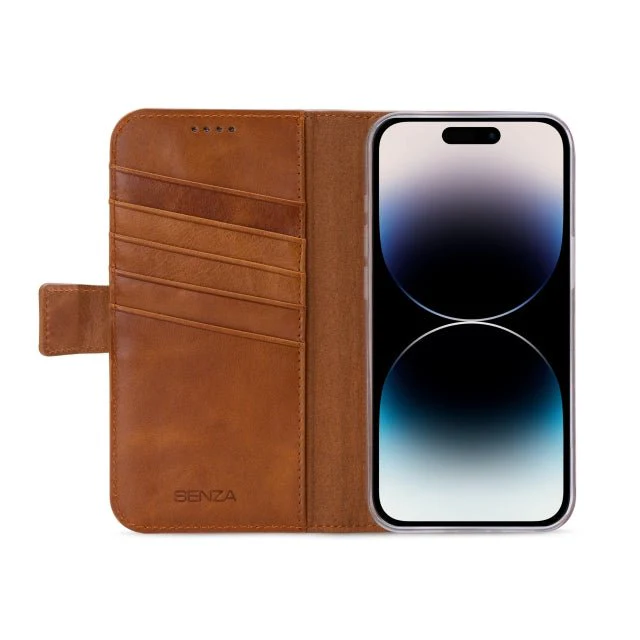 Senza Desire Leather Wallet iPhone 14 Pro Burned Cognac - Image 2